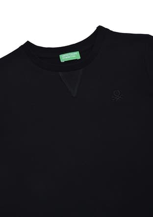 72824 Kız Çocuk Siyah Basic T-shirt - 3