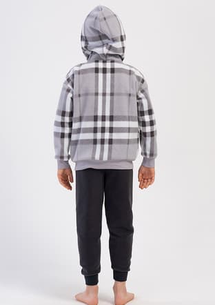 4030590188 Erkek Çocuk Gri Pijama - 3