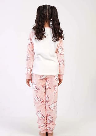 3040290263 Kız Çocuk Pembe Pijama - 3