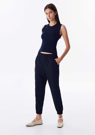 Tw6240003145 Kadın Lacivert Pantolon - 2
