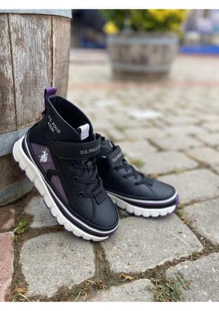 A10188573312010 Kız Çocuk Siyah Sneaker - 1