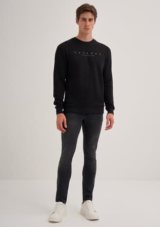 24Kceeo05235 Erkek Siyah Sweatshirt - 1