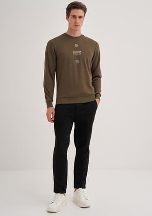 24Kceeo05222 Erkek Yeşil Sweatshirt - 1