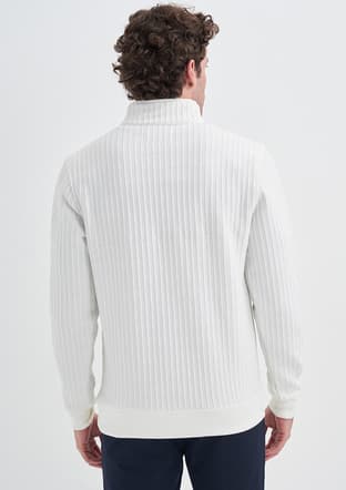 24Kceeo05032 Erkek Beyaz Sweatshirt - 3