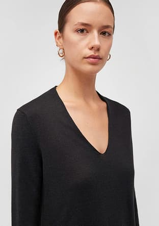 M1710500-900 Kadın Siyah Kazak - 3