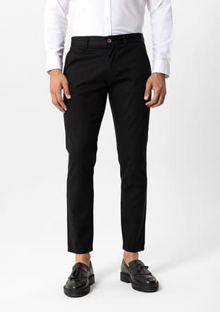 B33S30011 Erkek Siyah Pantolon - 1