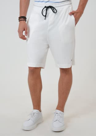 B33S36010 Erkek Beyaz Şort - 1