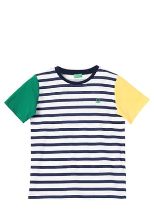 09246 Erkek Çocuk Beyaz Basic T-shirt - 1