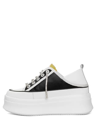 24Y345-4 Sy Kadın Siyah Sneaker - 3