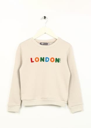 241 Lcb 241008 Erkek Çocuk Bej Sweatshirt - 1