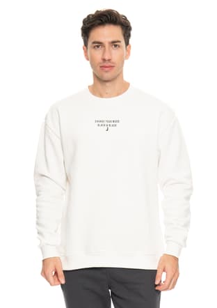 23Kjeeo05107 Erkek Beyaz Sweatshirt - 1