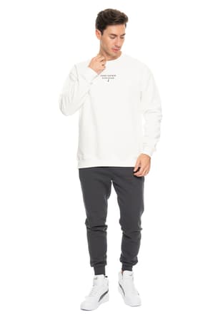 23Kjeeo05107 Erkek Beyaz Sweatshirt - 2