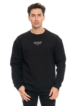 23Kjeeo05107 Erkek Siyah Sweatshirt - 1