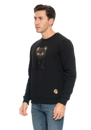 23Sjjplate01 Erkek Siyah Sweatshirt - 3