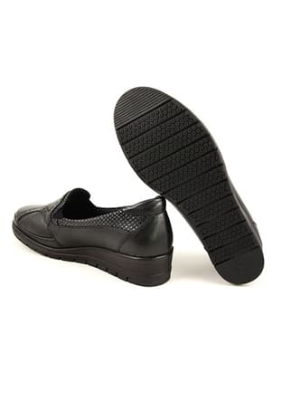 25109-H Zenne Ayakka Kadın Siyah Casual Ayakkabı - 3