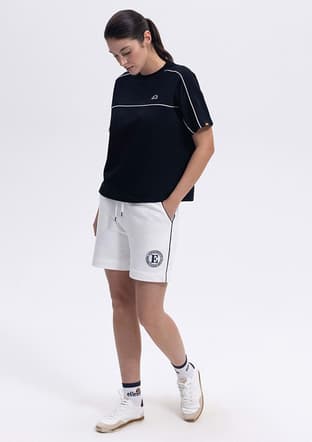 Ef389 Kadın Siyah Baskılı T-shirt - 2