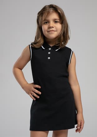 252 Lcg 244001 Kız Çocuk Lacivert Elbise - 2