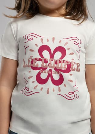 252 Lcg 242008 Kız Çocuk Beyaz Baskılı T-shirt - 3