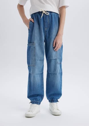 D6648A8Tra Erkek Çocuk Mavi Jean Pantolon - 2