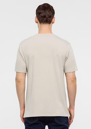 B34S10057 Erkek Bej Regular T-shirt - 2