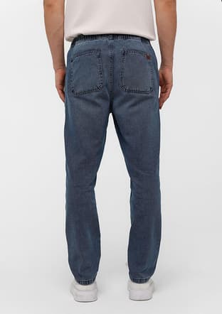 B34S35017 Erkek Mavi Jean Pantolon - 3