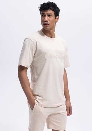 Em589 Erkek Beyaz Baskılı T-shirt - 1