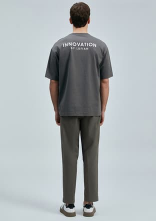 111020252 Erkek Kahverengi Basic T-shirt - 2