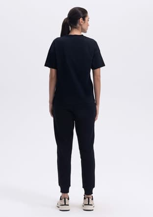 Ef394 Kadın Siyah Baskılı T-shirt - 3