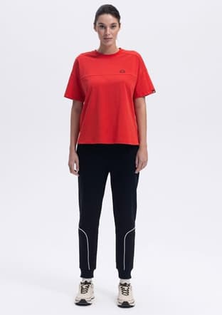 Ef394 Kadın Kırmızı Baskılı T-shirt - 2