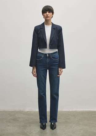M101437-85292 Kadın Mavi Jean Pantolon - 2