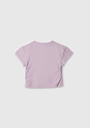 17506 Kız Çocuk Mor Basic T-shirt - 2