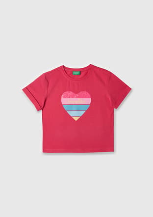 17047 Kız Çocuk Pembe Basic T-shirt - 1