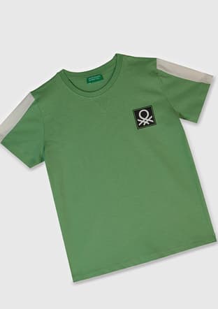 17008 Erkek Çocuk Yeşil Basic T-shirt - 2