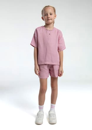 Rp3627-2 Kız Çocuk Pembe Pijama - 1
