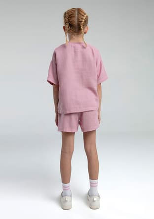 Rp3627-2 Kız Çocuk Pembe Pijama - 2