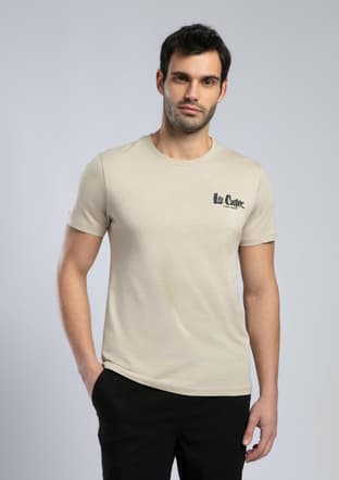 252 Lcm 242060 Erkek Bej O Yaka T-shirt - 2