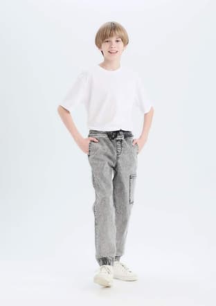 D6554A8Tra Erkek Çocuk Gri Jean Pantolon - 1