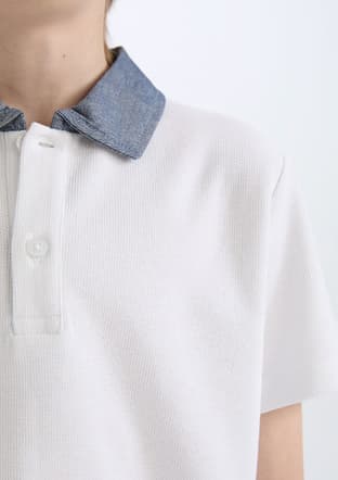 D9254A8Trva Erkek Çocuk Beyaz Polo Yaka T-shirt - 3
