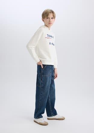 D6817A8Tra Erkek Çocuk Mavi Jean Pantolon - 1