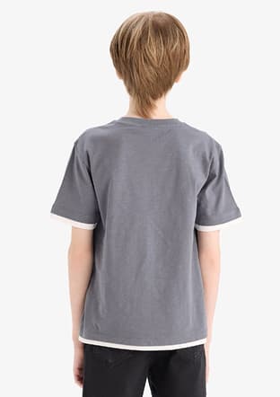 B5928A8Ydva1 Erkek Çocuk Antrasit Kısa Kol T-shirt - 2