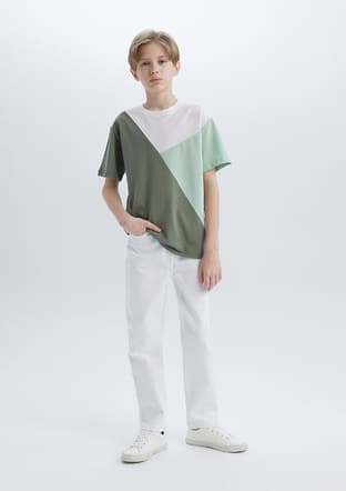 B5616A8Tra1 Erkek Çocuk Beyaz Jean Pantolon - 1