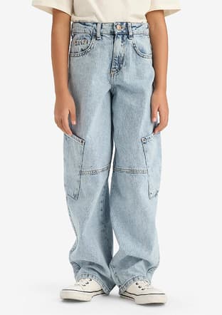 E1742A8Xa Kız Çocuk Mavi Jean Pantolon - 2