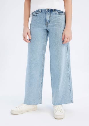 D7092A8Tra Kız Çocuk Mavi Jean Pantolon - 2