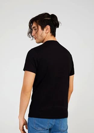 Tc7120 Erkek Siyah Baskılı T-shirt - 2