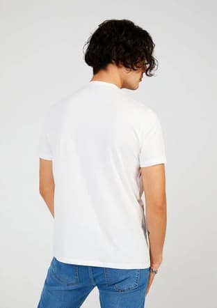 Tc7121 Erkek Beyaz Baskılı T-shirt - 2