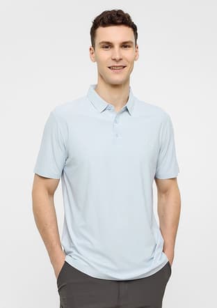 B34S10055 Erkek Mavi Polo Yaka T-shirt - 1