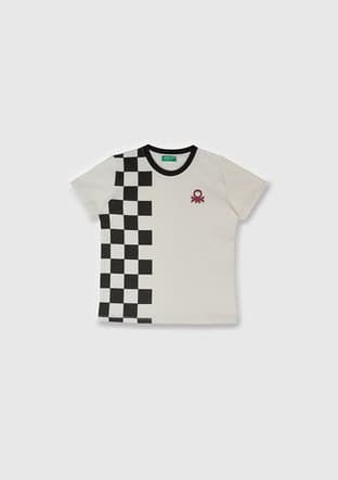 17025 Erkek Çocuk Beyaz Kısa Kol T-shirt - 1