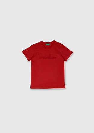 17019 Erkek Çocuk Turuncu Kısa Kol T-shirt - 1