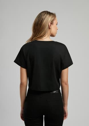 252 Lcf 242019 Kadın Siyah O Yaka T-shirt - 3