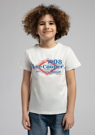 252 Lcb 242004 Erkek Çocuk Beyaz Baskılı T-shirt - 1